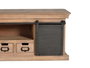 GINER Y COLOMER Mueble de TV de madera de mango y metal natural y gris